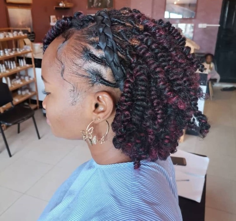 Coiffure réalisée chez Origine terre 