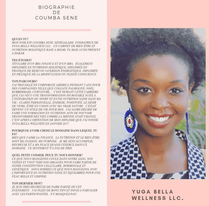 Coumba Sène, CEO de YUGA BELLA WELLNESS- SETALMAA